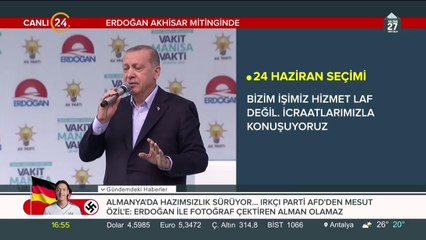 Cumhurbaşkanı Erdoğan, Manisa mitinginde