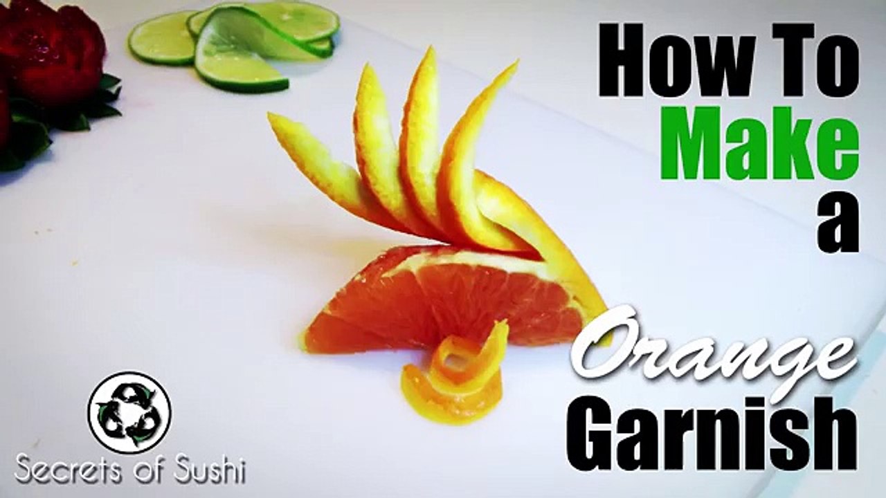 How to Make a Orange Garnish The Orange Fan