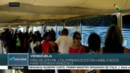 Ejercen su derecho al voto colombianos residentes en Venezuela