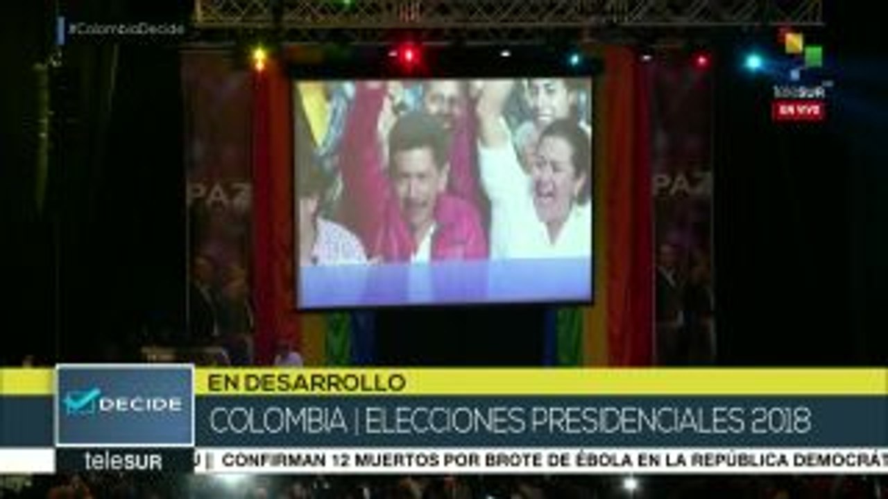 Ambiente festivo espera al candidato colombiano Gustavo Petro