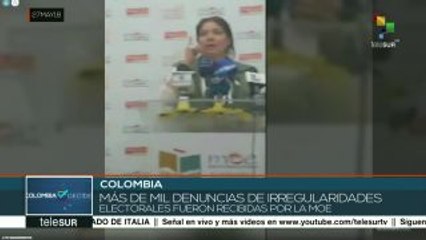 Revela MOE que en elección colombiana hubo más de mil irregularidades