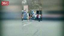 Kamioni bën aksident në autostradë, njerzit në vend që ta ndihmojnë shkojnë dhe...(360video)