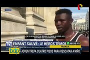 Francia: hombre trepa cuatro pisos para salvar a niño que colgaba de balcón