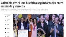 Medios colombianos resaltan lucha de izquierda y derecha por la Presidencia
