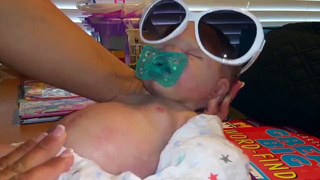 Baby Chokes on Gummy Bear! Silicone Baby Doll Drink and Wet Pees on Mommy Spits up Milk! Poor Sebast