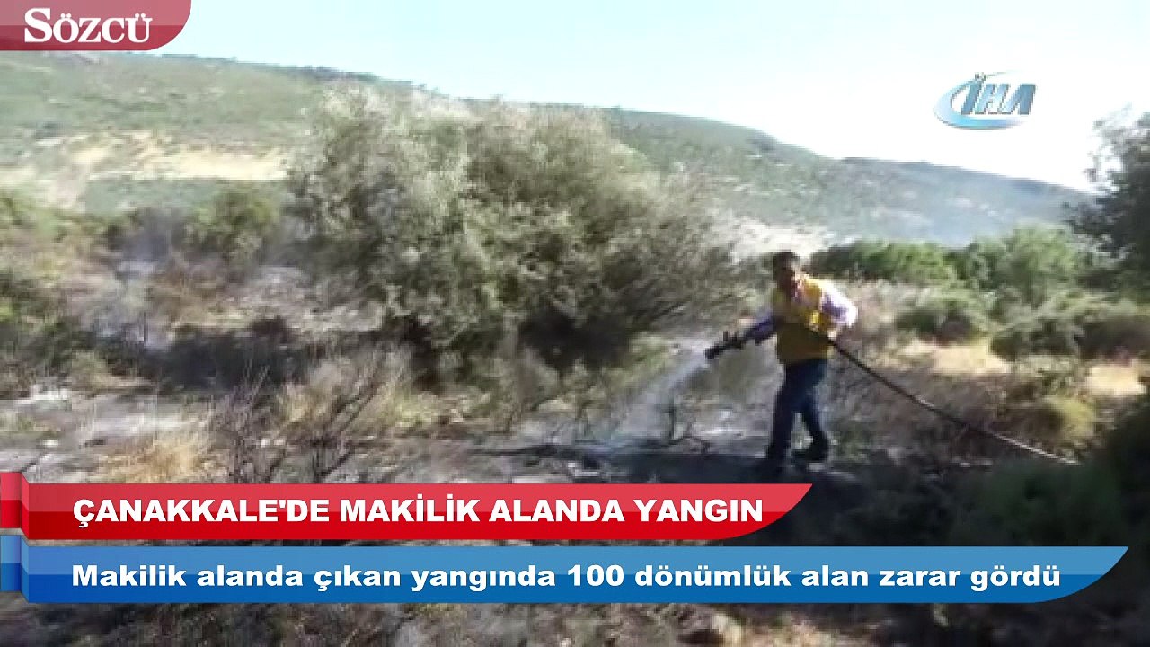 Çanakkale’de makilik yangını