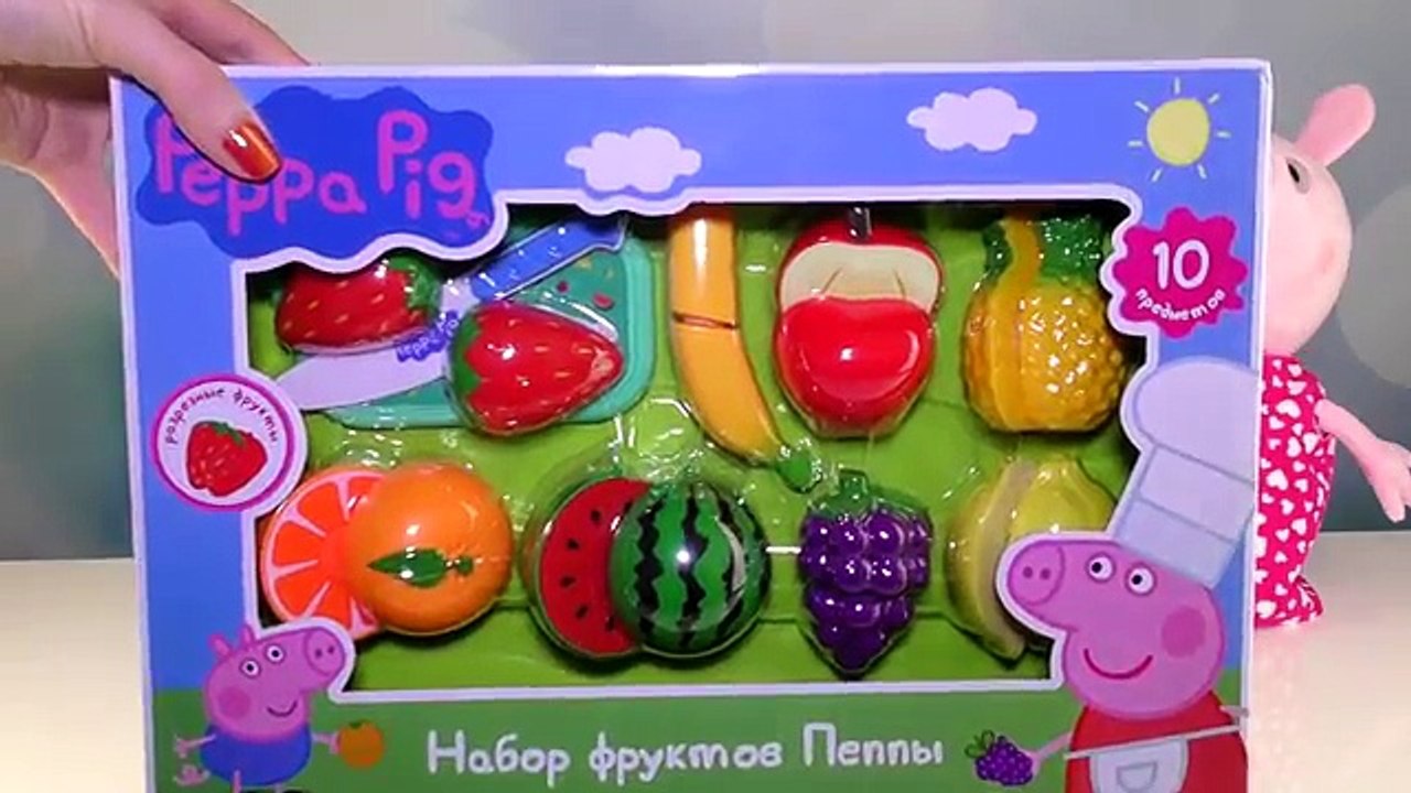 НАБОР ФРУКТОВ СВИНКА ПЕППА, Диана делает Салат Peppa Pig Fruits Set and Magic