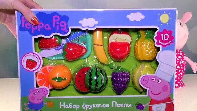 НАБОР ФРУКТОВ СВИНКА ПЕППА, Диана делает Салат Peppa Pig Fruits Set and Magic