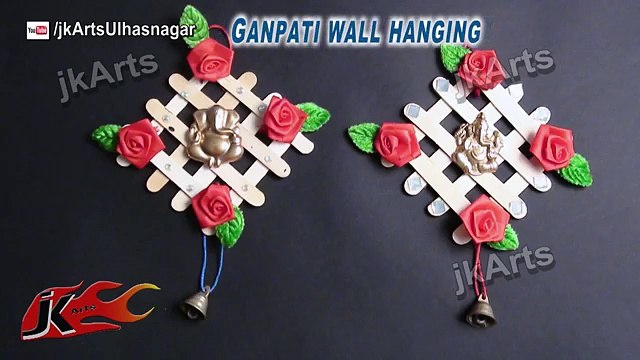 Wall Hanging from Ice Cream Stick / Popsicle Sticks | How to make | JK Arts 499