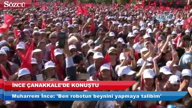 Muharrem İnce Çanakkale’de miting düzenledi