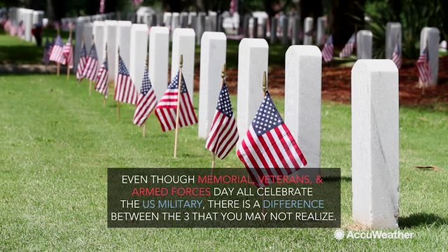 The difference between Memorial, Veterans, & Armed Forces Day