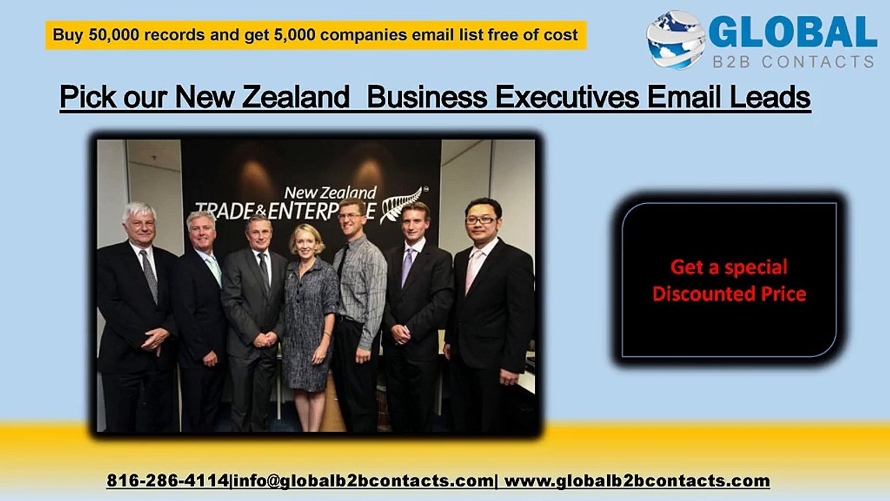 Pick our New Zealand  Business Executives Email Leads
