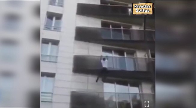 Jovem escala 4 andares e salva criança