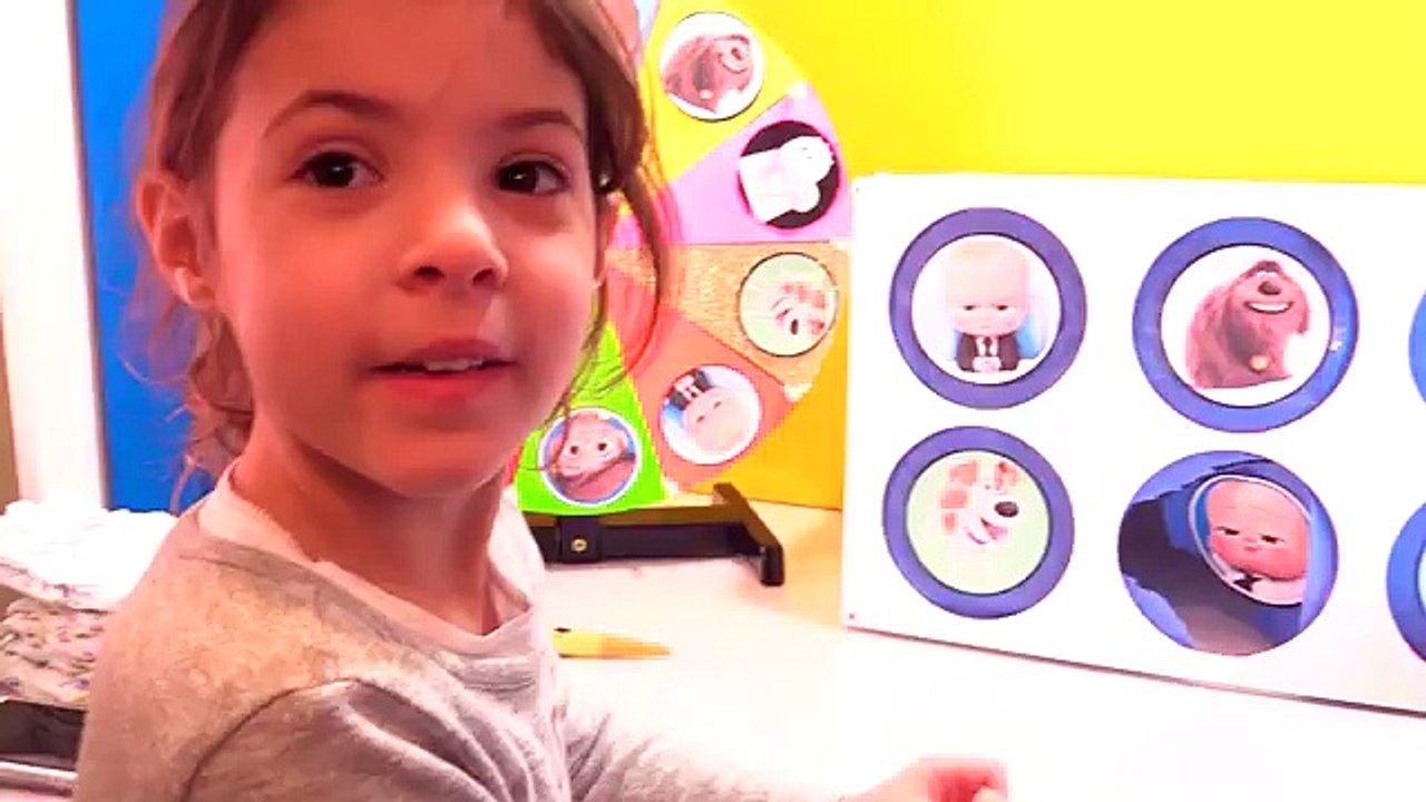 THE BOSS BABY vs SECRET LIFE of PETS TOYS Spinning Wheel Game | Surprise Toys Babies Dolls Pets