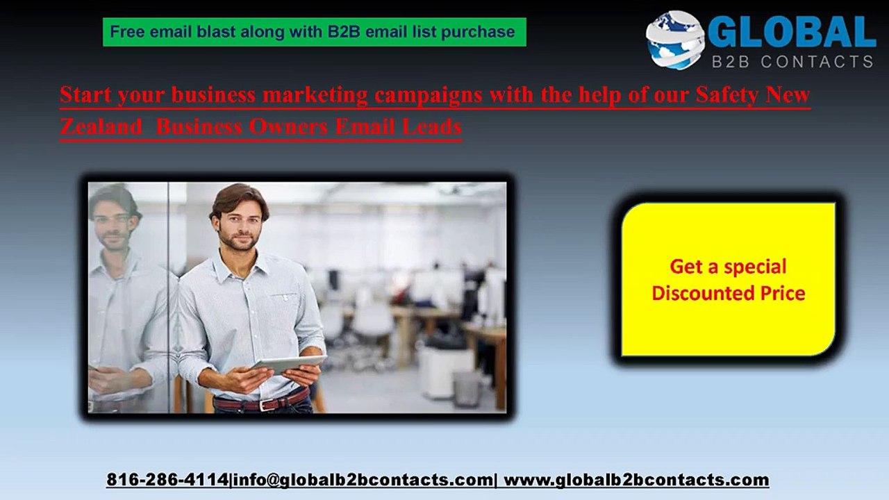 Start your business marketing campaigns with the help of our Safety New Zealand  Business Owners Email Leads
