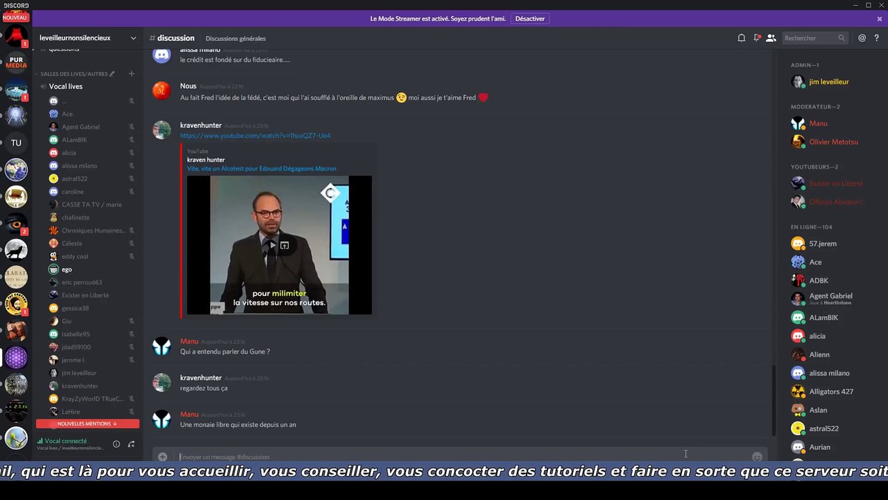 Jim Leveilleur - Live Discord du lundi 12 mars 2018 - partie 4