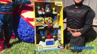 GIANT EGG SURPRISE OPENING SUPERMAN Imaginext SuperHeroes Toy