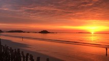 Grandiose coucher de soleil à Saint-Malo