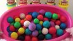 BABY Bath of Play Doh Bubblegum - Learn colours - 泡泡糖 - Hidden Toy Surprises Surpresa Shopkins Peppa