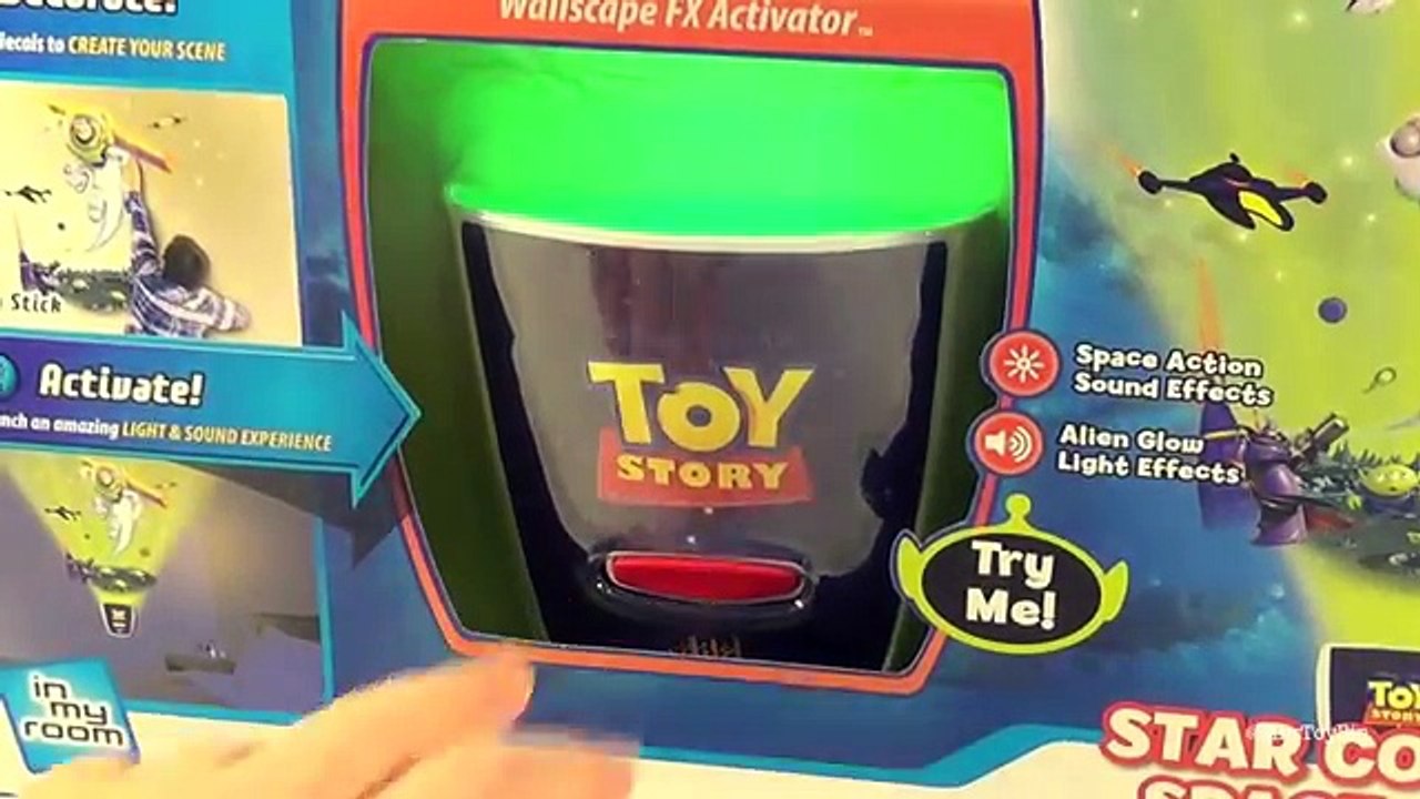 Toy Story Buzz Lightyear WILD WALLS Star Command Space Mission Review! by Bins Toy Bin