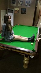 Ball Impact Into the Edge Table, Loop Through Thighs Girl and Fall the Hole