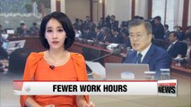 President Moon says shorter work hours will be phased-in, starting with companies with 300  employees