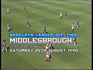 Middlesbrough - West Ham United 25-08-1990 Division Two