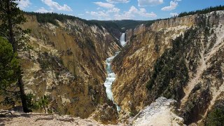 4K Waterfall Nature Scenery with Music and Nature Sounds - WATERFALLS OF YELLOWSTONE - Trailer 37