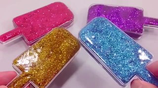 Icecream Glitter Colors Slime Clay Learn Colors Slime 1000 Degree Knife Experiment