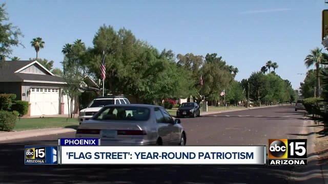 American flags line north Phoenix neighborhood to honor veterans