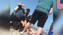 Jersey cop seen smashing woman in the head for underage drinking