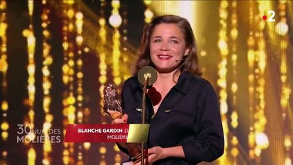 "Je le savais, c'est moi" : l'humoriste Blanche Gardin se remet elle-même un prix lors des Molières 2018