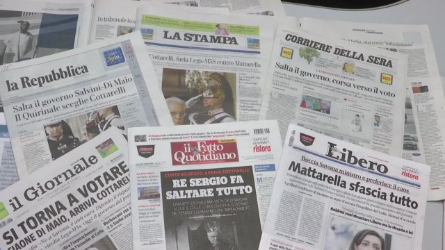 이탈리아 대통령, 정국 혼란 조기 수습 나서...'긴축파' 코타렐리 임시 총리 지명 / YTN