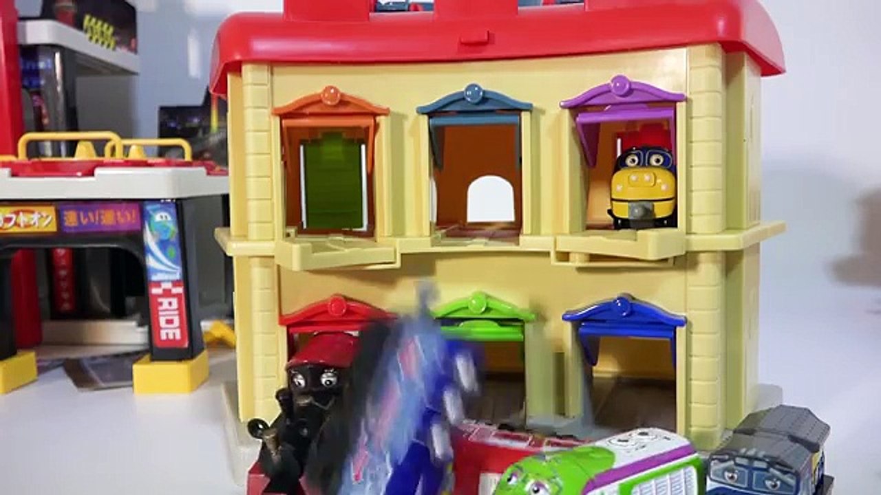 Jumping Chuggington toys, Wilson, Brewster, Koko, garage educational toys