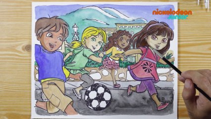 1, 2, 3… Coloriage ! | Dora & Friends : Au cœur de la ville | On joue au foot ! | NICKELODEON JUNIOR