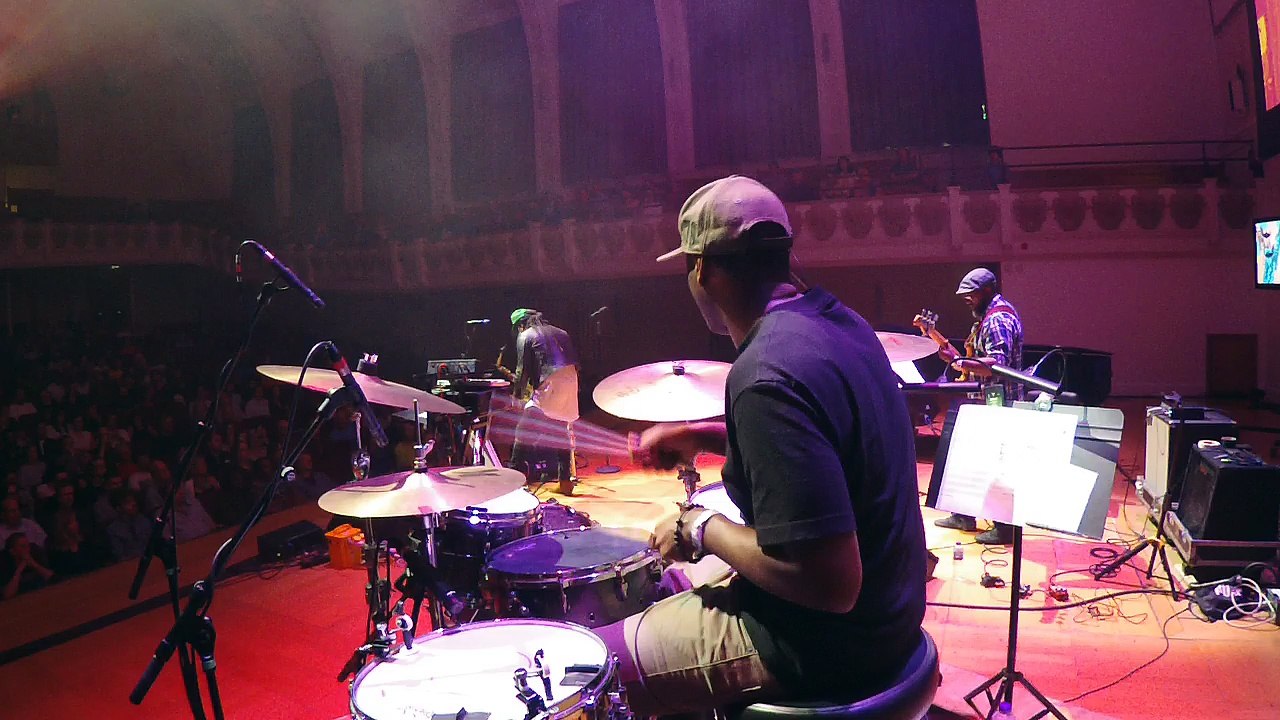 Saxophone, Bass, and Drums live!
