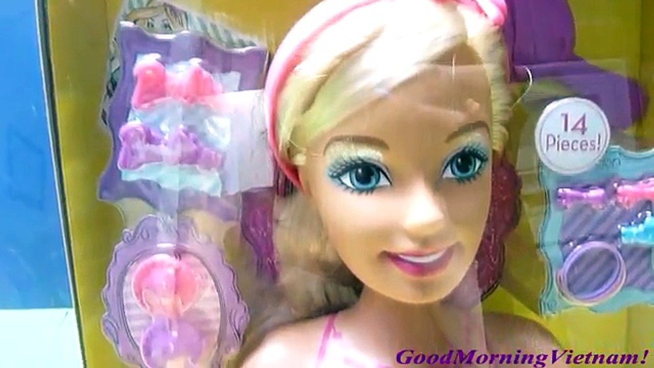Búp Bê Barbie Mới - Trang Điểm Và Tạo Kiểu Tóc Cho Búp Bê Barbie (Phần 1) Barbie Head Styling Doll