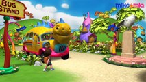 Dino Bus | Wheels on the Bus Dino Bus | Baby Shark Bus and more Nursery Rhymes by Mike and Mia