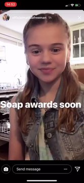 coronation street star Matilda freeman on her instagram today 2018