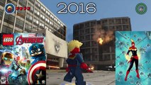 Carol Danvers (Captain Marvel) Evolution in Lego Marvel Videogames!