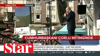 İlk kez Cumhurbaşkanı Erdoğan�ın mitinginde yayınlandı