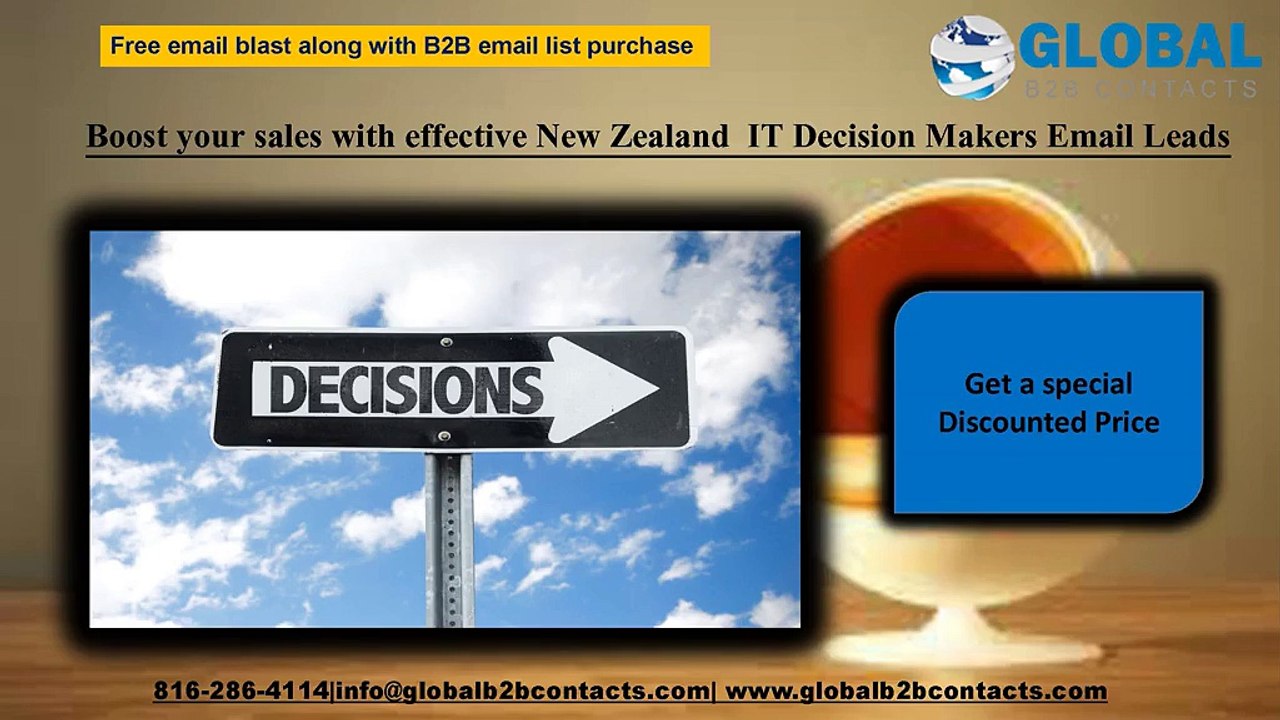 Boost your sales with effective New Zealand  IT Decision Makers Email Leads