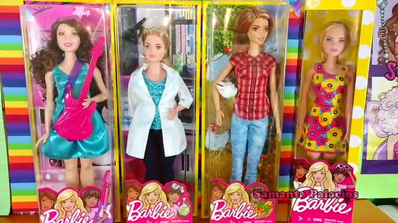 Barbie Profesiones 2017: Estrella Pop, Cuidadora de Granja y Científica!