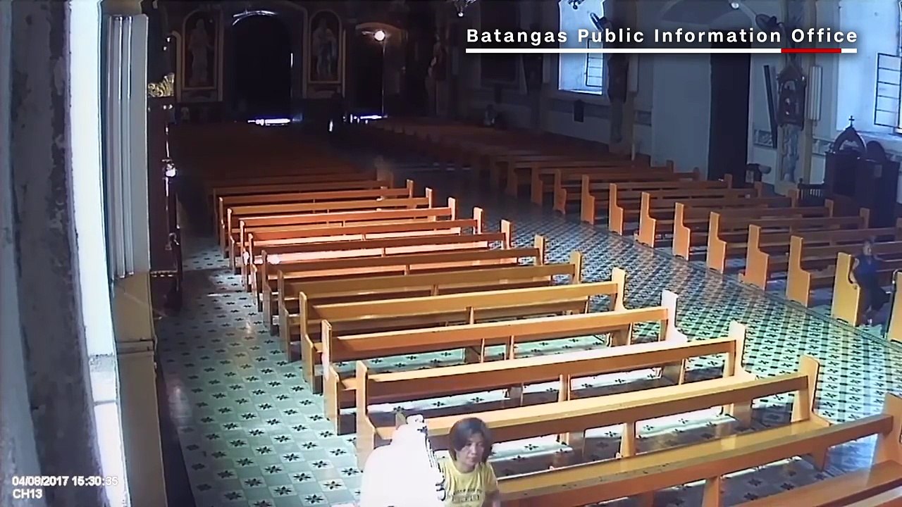 Ghost caught on CCTV footage in Church