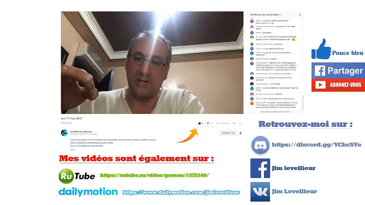 Le veilleur non silencieux - Live YouTube du samedi 17 mars 2018 - partie 1