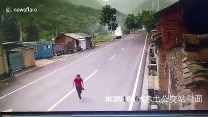 Is this the luckiest woman alive? Pedestrian hit by high-speed car only loses her shoe