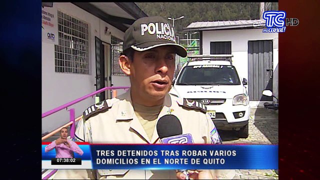 Tres colombianos detenidos tras robar varios domicilios en Quito