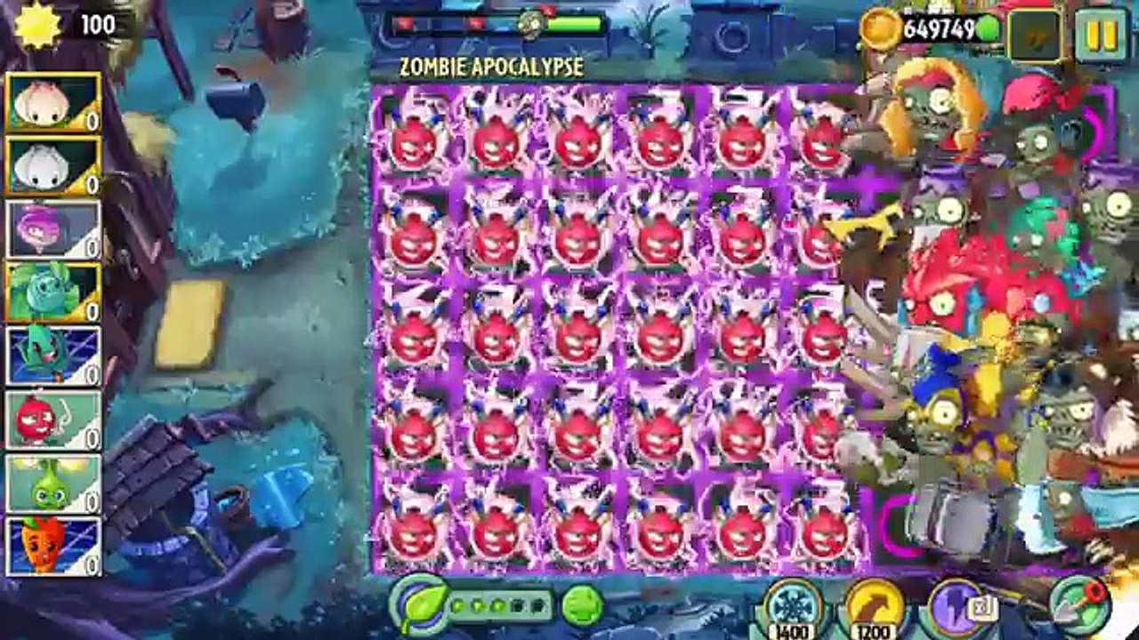 Plants vs Zombies 2 Hack - Electric Currant vs all Gargantuar