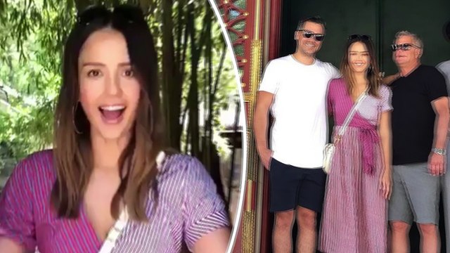 Jessica Alba wears chic DVF wrap dress for fun kid-free tour around Beijing with husband and pals