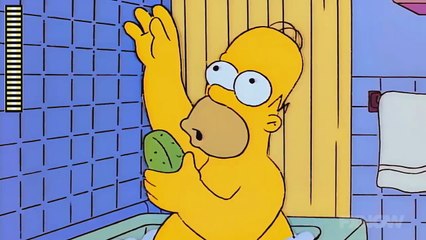 Bart man hits Homer man with a chair